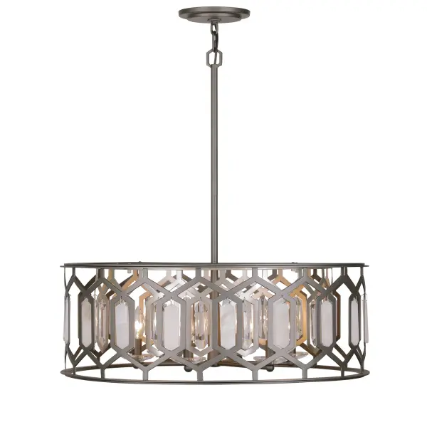 Hexly 6-Light Pendant in Bronze & Sultry Silver - Image 5