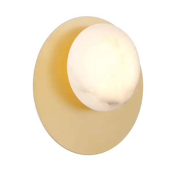 The Zill LED wall sconce combines contemporary elegance with practical functionality. Its Lily Gold finish and natural alabaster shade create a warm, sophisticated glow perfect for modern interiors.