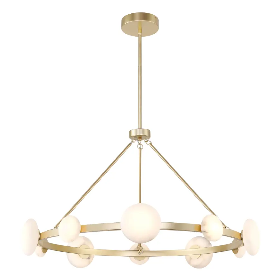 Zill 10-Light Chandelier in Lily Gold - Image 1