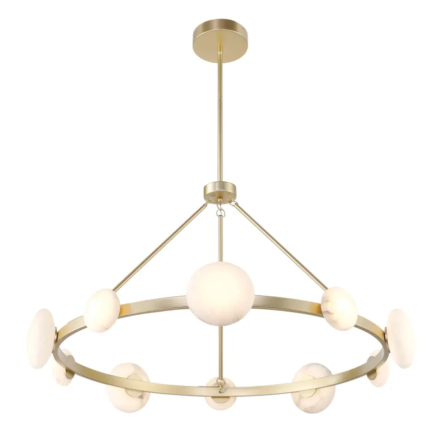 Zill 10-Light Chandelier in Lily Gold - Image 4