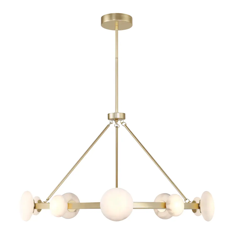 Zill 10-Light Chandelier in Lily Gold - Image 5