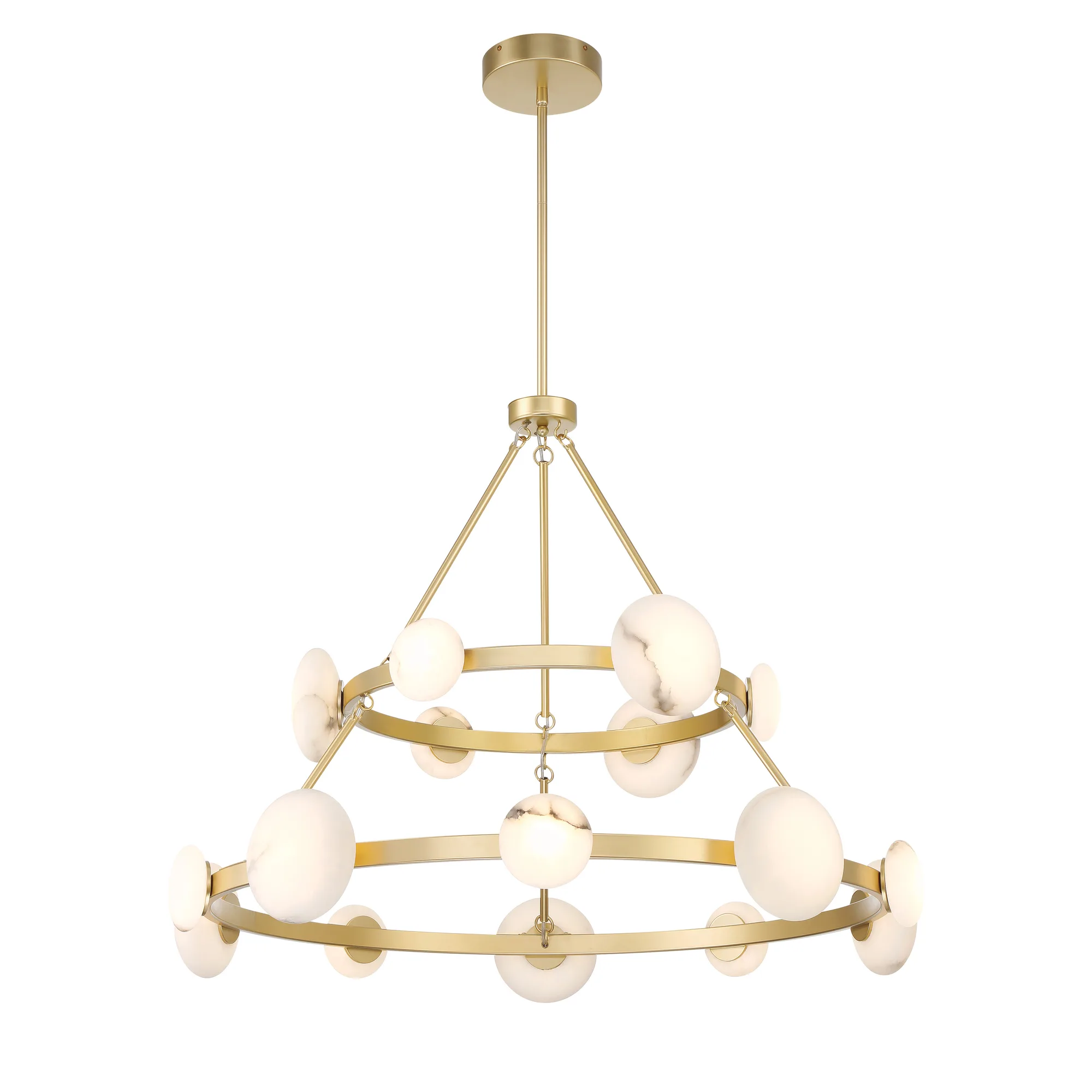 Zill 16-Light Two-Tier Chandelier in Lily Gold