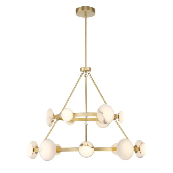 Zill 16-Light Two-Tier Chandelier in Lily Gold - Image 5