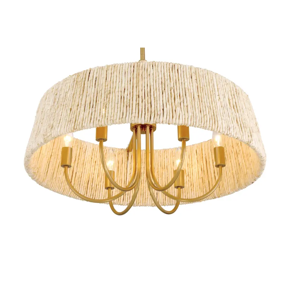 Hellia 24" 6-Light Pendant in Legacy Brass - Image 6