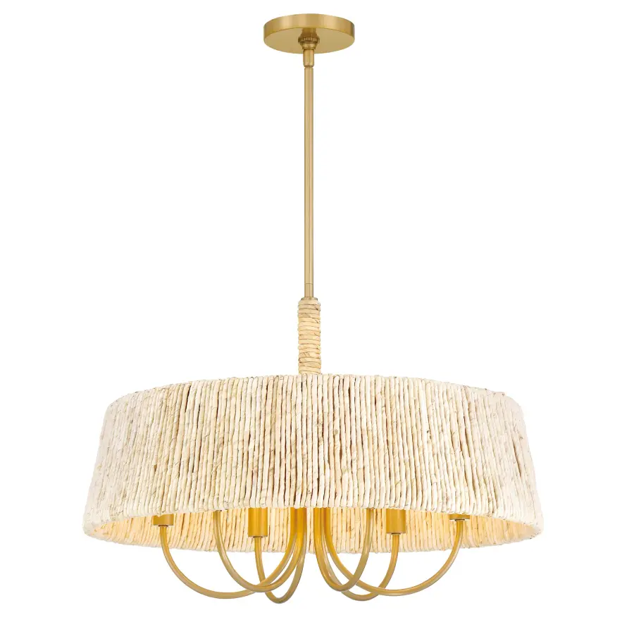 Hellia 24" 6-Light Pendant in Legacy Brass - Image 8