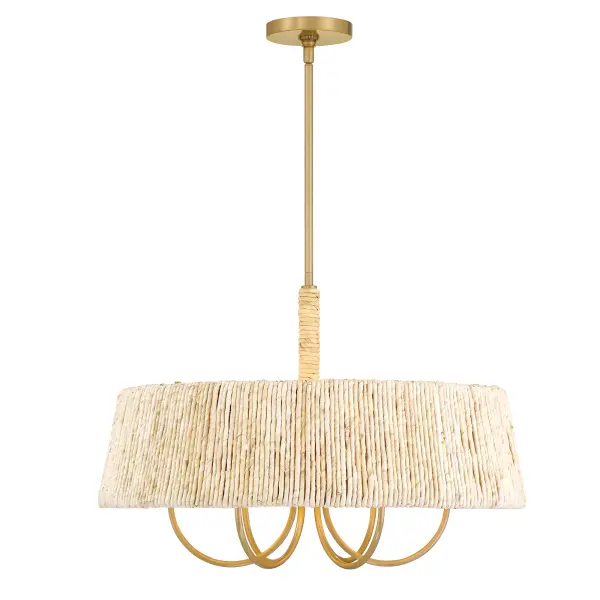 Hellia 24" 6-Light Pendant in Legacy Brass - Image 9