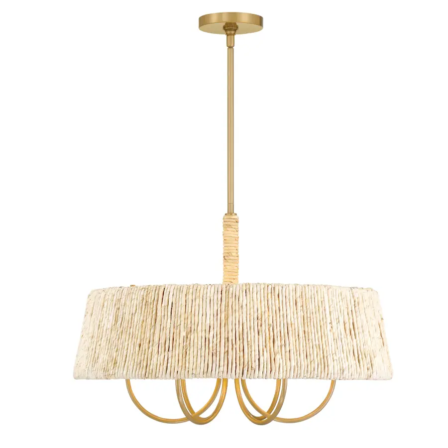 Hellia 24" 6-Light Pendant in Legacy Brass - Image 9