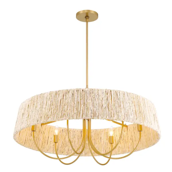 Hellia 36" 6-Light Pendant in Legacy Brass - Image 9