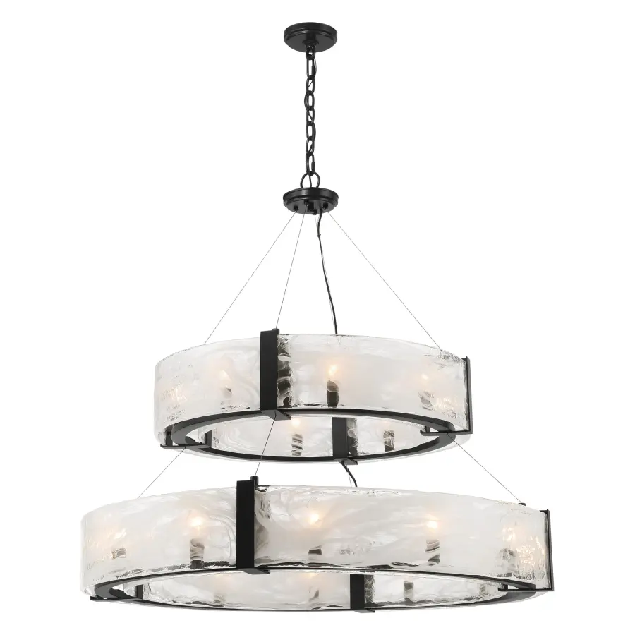 Cloud Break 20-Light Pendant in Coal Black - Image 1