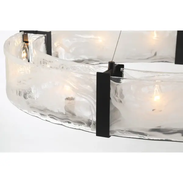Cloud Break 20-Light Pendant in Coal Black - Image 3
