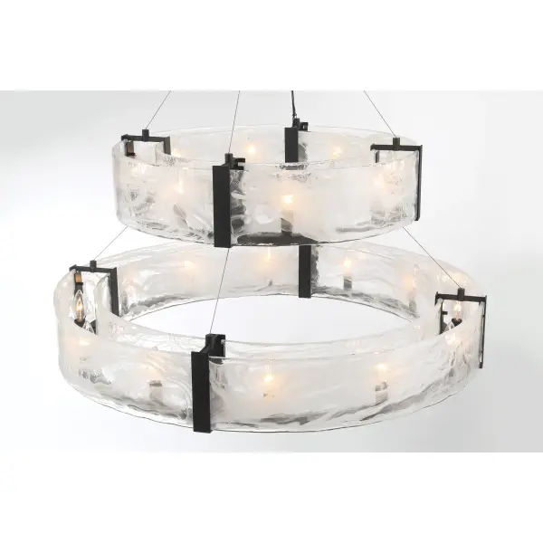 Cloud Break 20-Light Pendant in Coal Black - Image 4