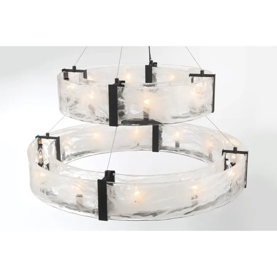 Cloud Break 20-Light Pendant in Coal Black - Image 4