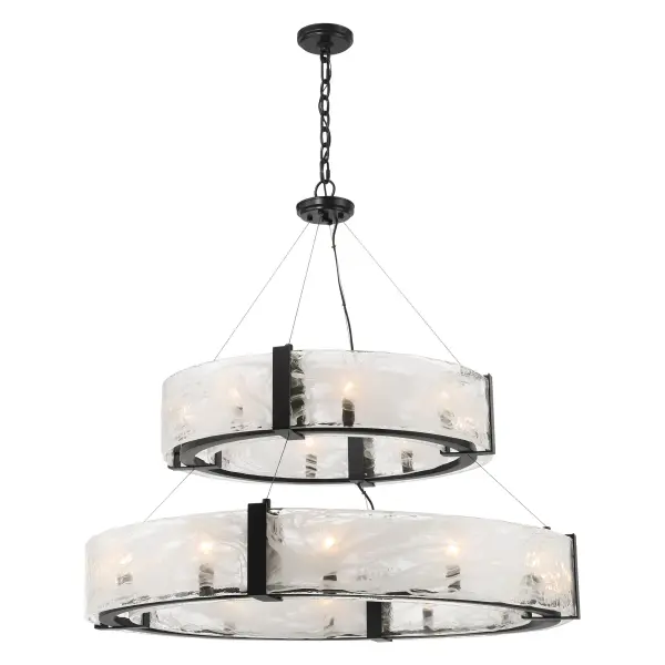 Cloud Break 20-Light Pendant in Coal Black - Image 5