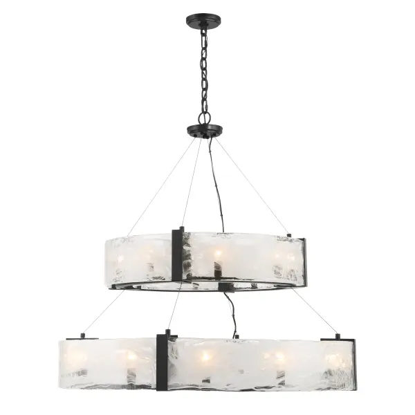 Cloud Break 20-Light Pendant in Coal Black - Image 7