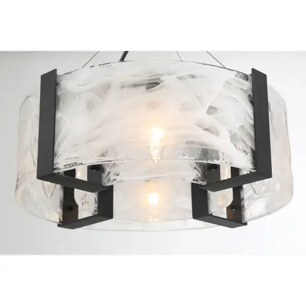 Cloud Break 4-Light Semi-Flush Mount in Coal Black - Image 2