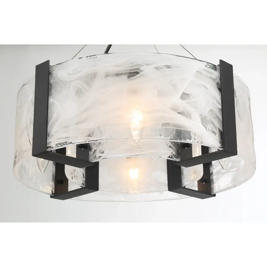 Cloud Break 4-Light Semi-Flush Mount in Coal Black - Image 2