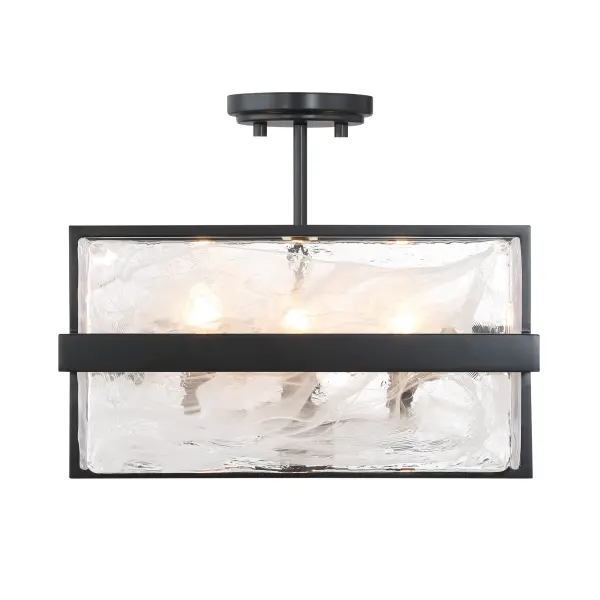 Cloud Break 4-Light Semi-Flush Mount in Coal Black - Image 5