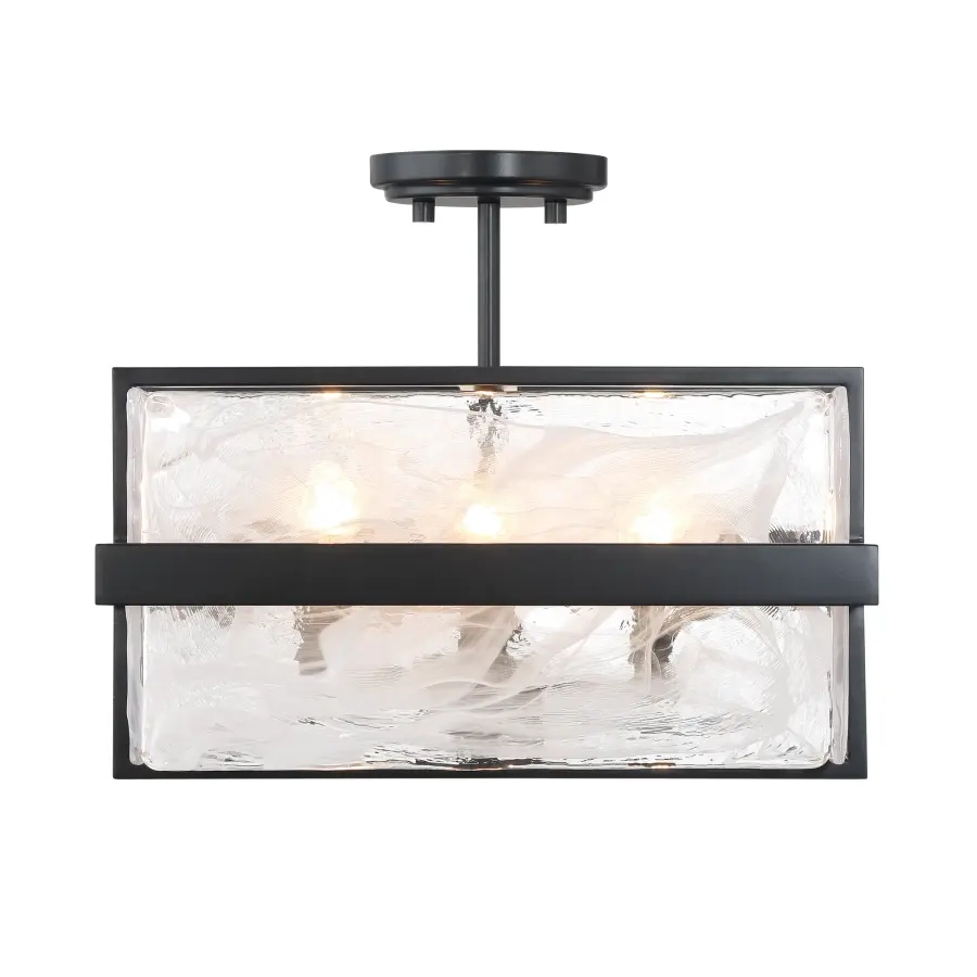 Cloud Break 4-Light Semi-Flush Mount in Coal Black - Image 5