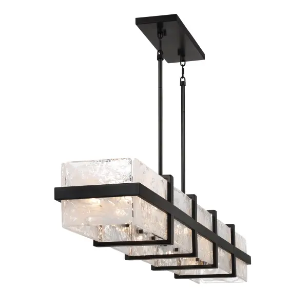 Cloud Break 60" Island Chandelier with Cloud Glass - Image 4