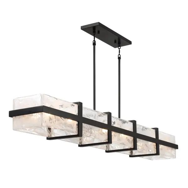 Cloud Break 60" Island Chandelier with Cloud Glass - Image 5