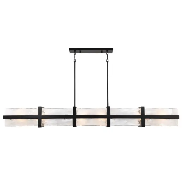 Cloud Break 60" Island Chandelier with Cloud Glass - Image 6
