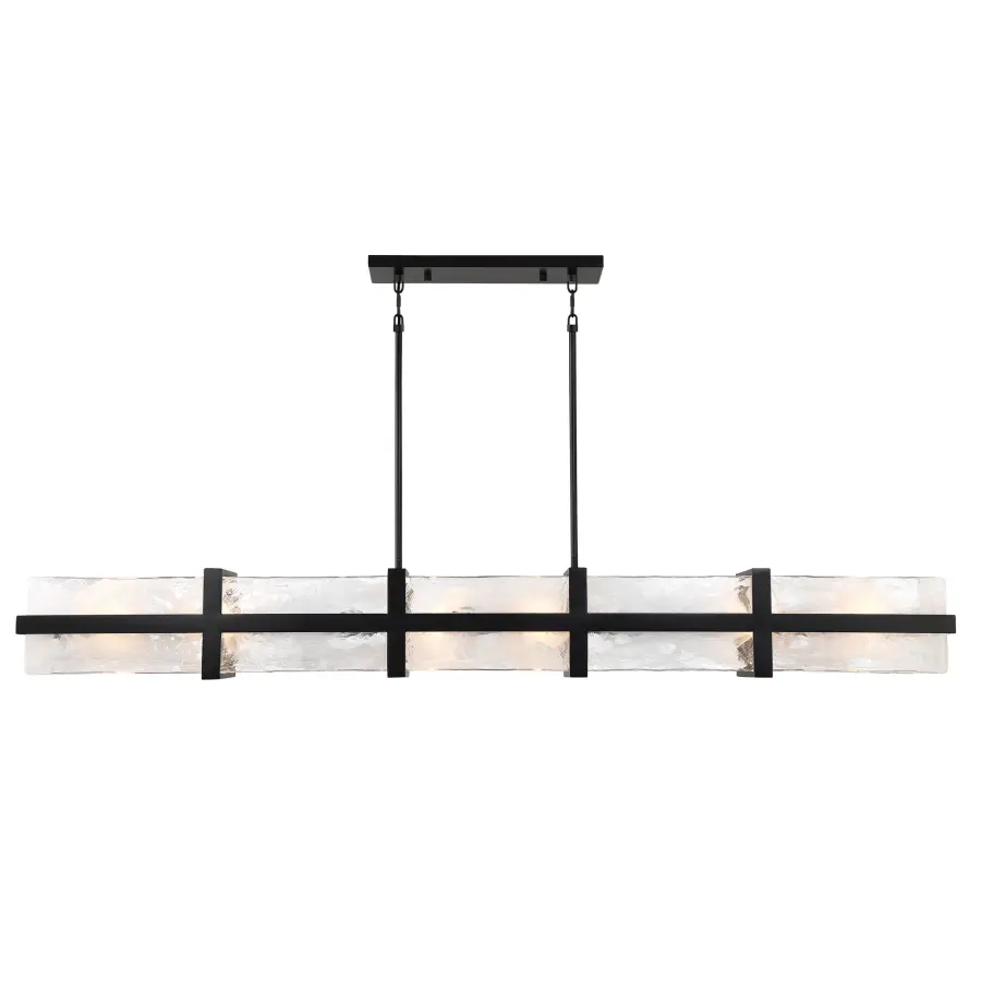Cloud Break 60" Island Chandelier with Cloud Glass - Image 6