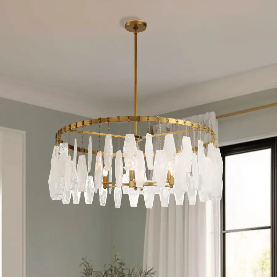 Willow 6-Light Pendant in Legacy Brass - Image 4