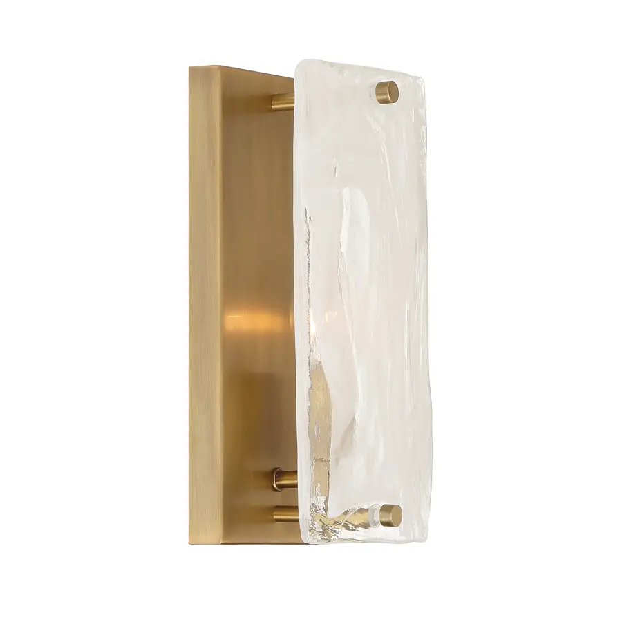 Veil 10" Legacy Brass Wall Sconce with White Swirl Glass - Image 5