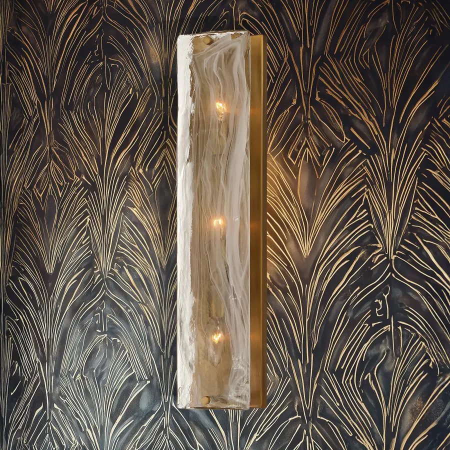 Veil 22.25" 3-Light Vanity in Legacy Brass - Image 3