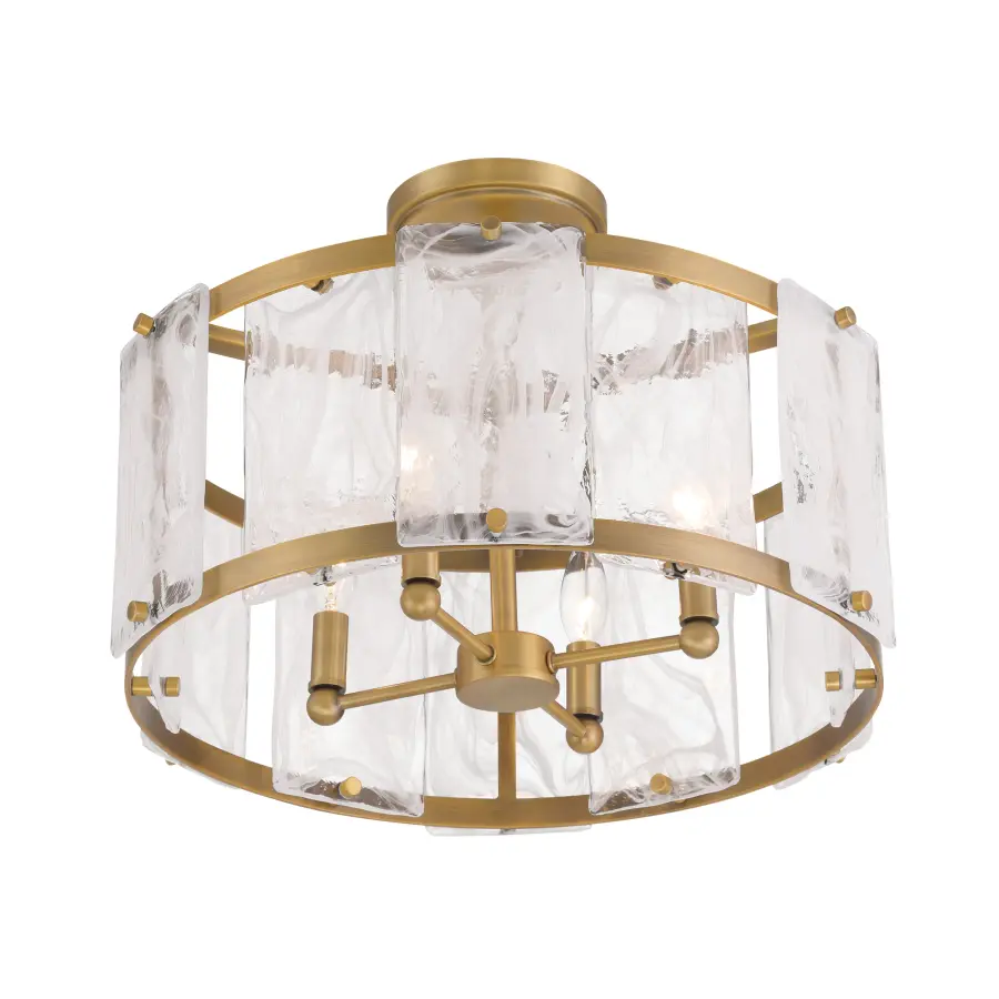 Veil 18" 4-Light Semi Flush in Legacy Brass - Image 2