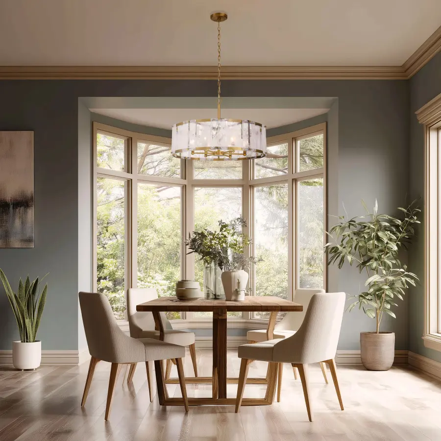 Veil 28" 6-Light Pendant in Legacy Brass - Image 5