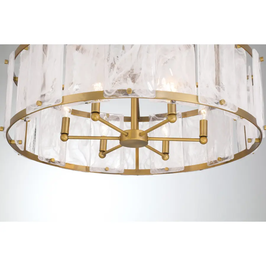 Veil 28" 6-Light Pendant in Legacy Brass - Image 6