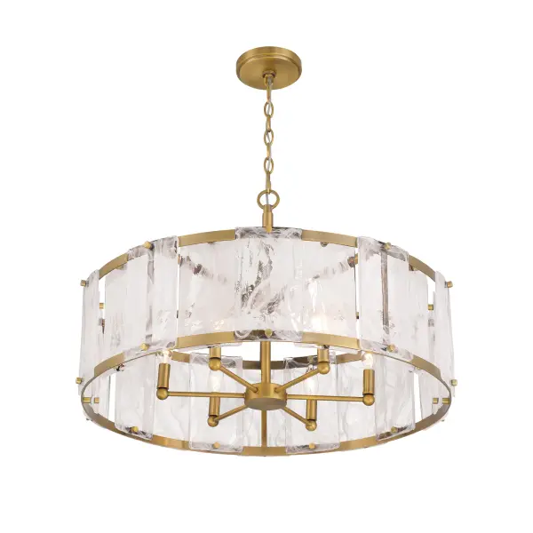 Veil 28" 6-Light Pendant in Legacy Brass - Image 8