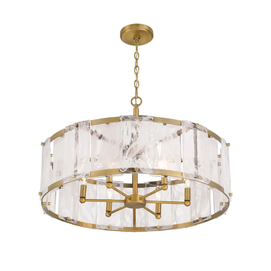 Veil 28" 6-Light Pendant in Legacy Brass - Image 8