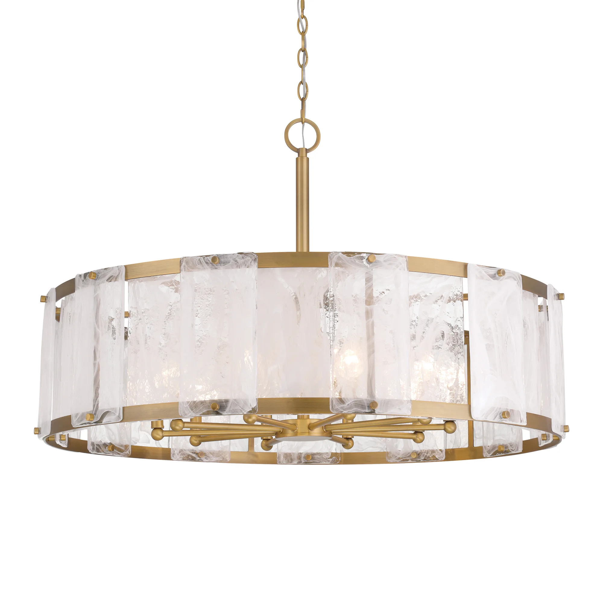Veil 36" 10-Light Pendant in Legacy Brass