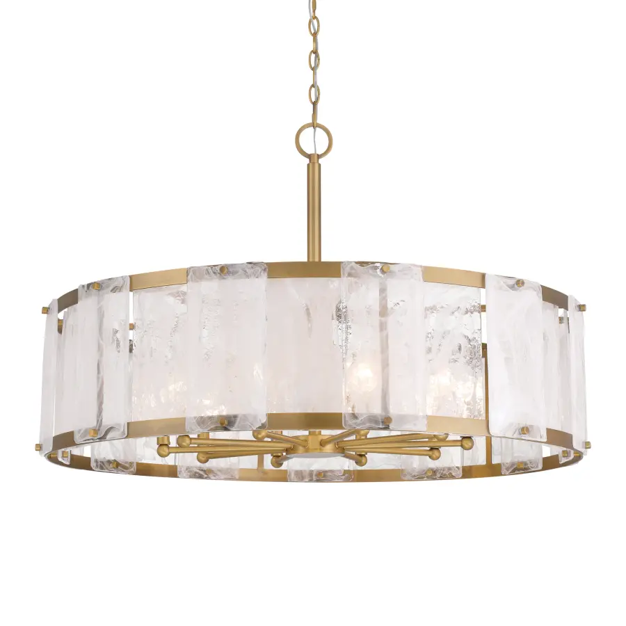 Veil 36" 10-Light Pendant in Legacy Brass - Image 1