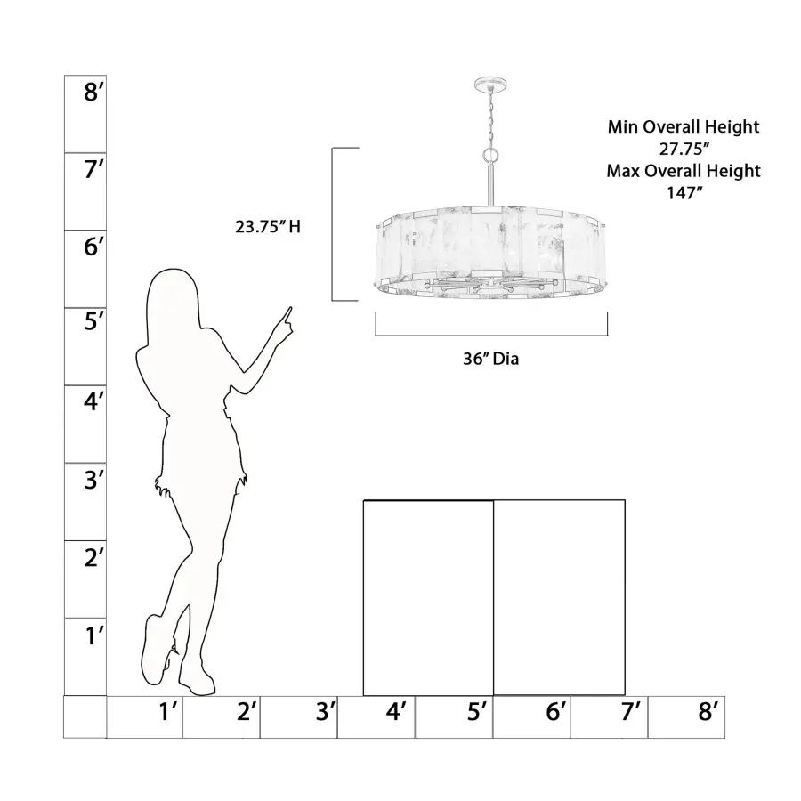 Veil 36" 10-Light Pendant in Legacy Brass - Image 2