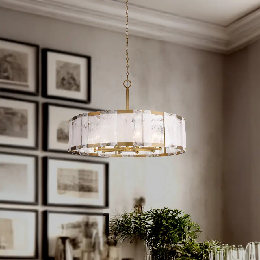 Veil 36" 10-Light Pendant in Legacy Brass - Image 4