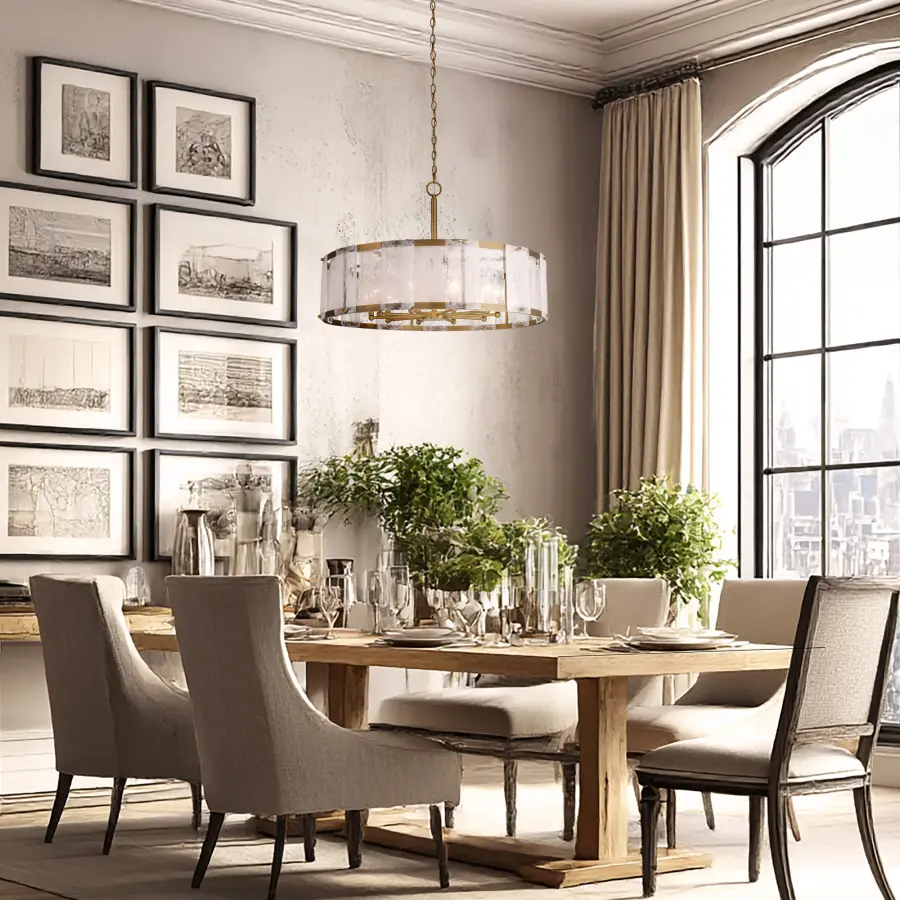 Veil 36" 10-Light Pendant in Legacy Brass - Image 5