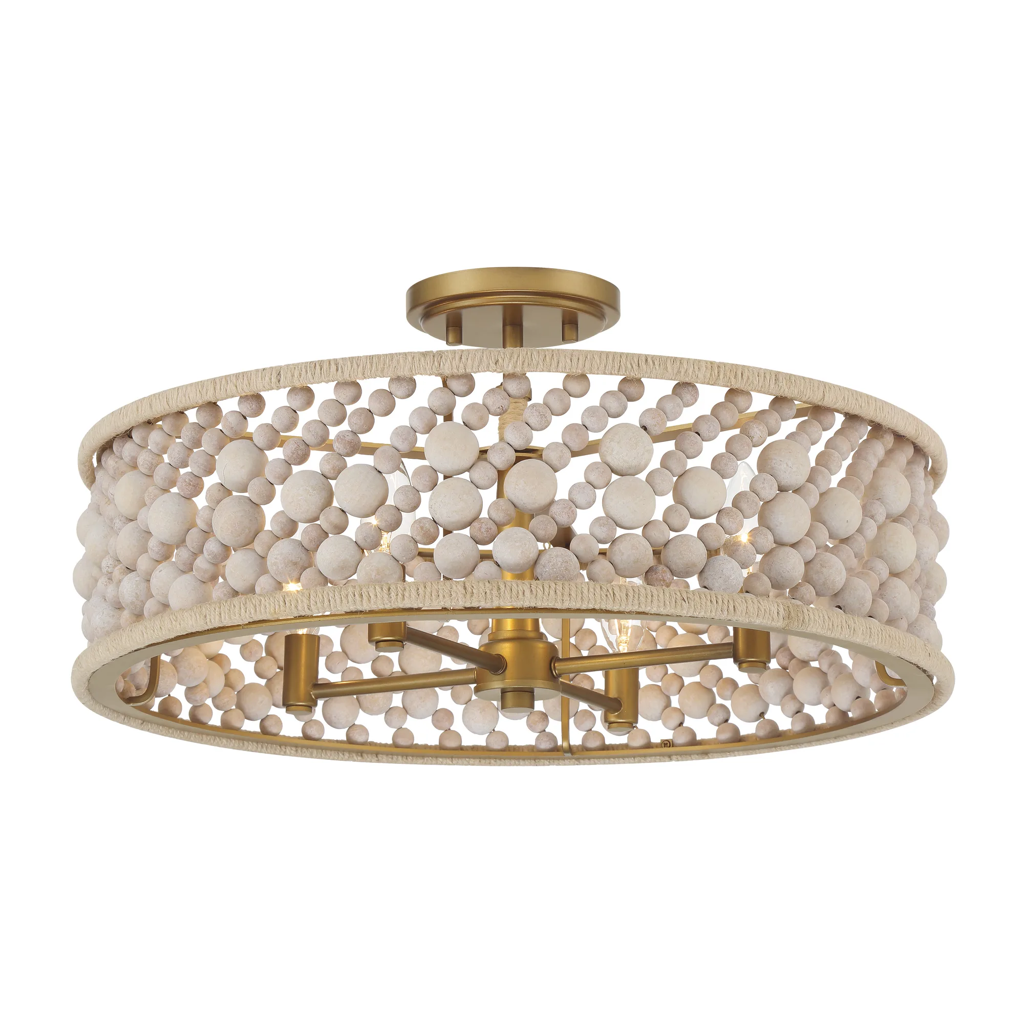 Horsmore 20.25" 4-Light Semi Flush Mount