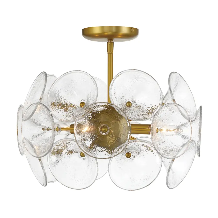 Winter 4-Light Semi Flush Mount in Soft Brass - Image 5