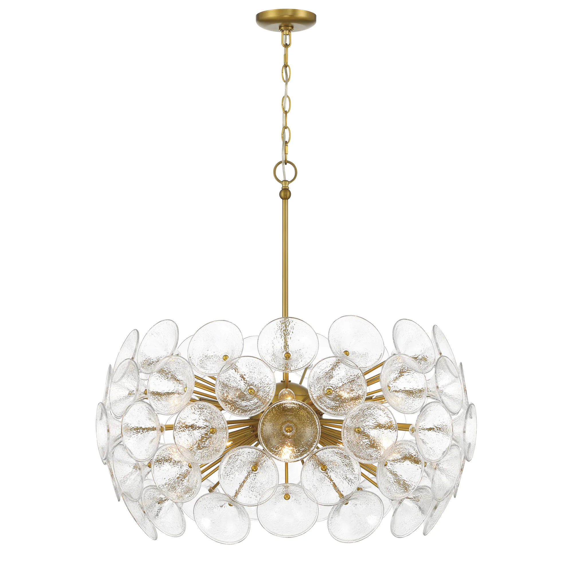 Winter 10 Light Chandelier in Soft Brass