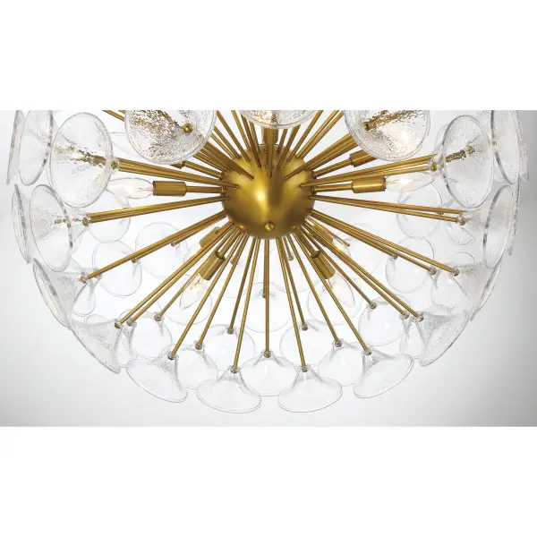 Winter 10 Light Chandelier in Soft Brass - Image 2