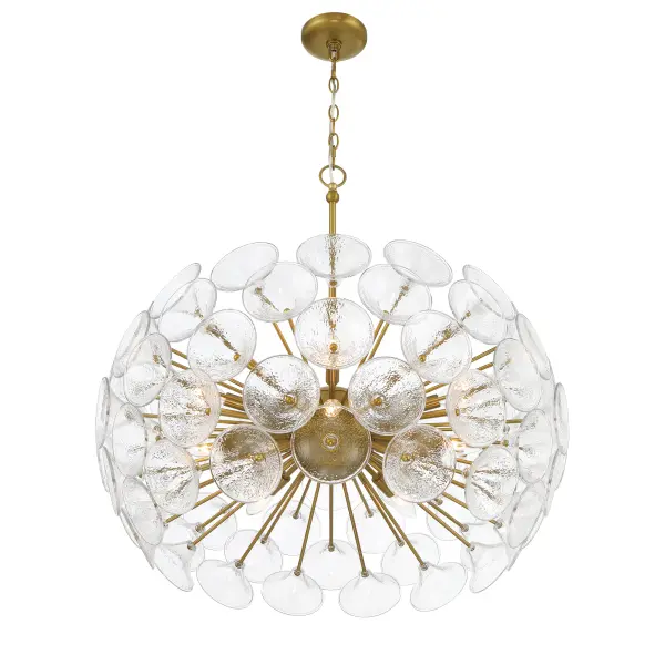 Winter 10 Light Chandelier in Soft Brass - Image 4