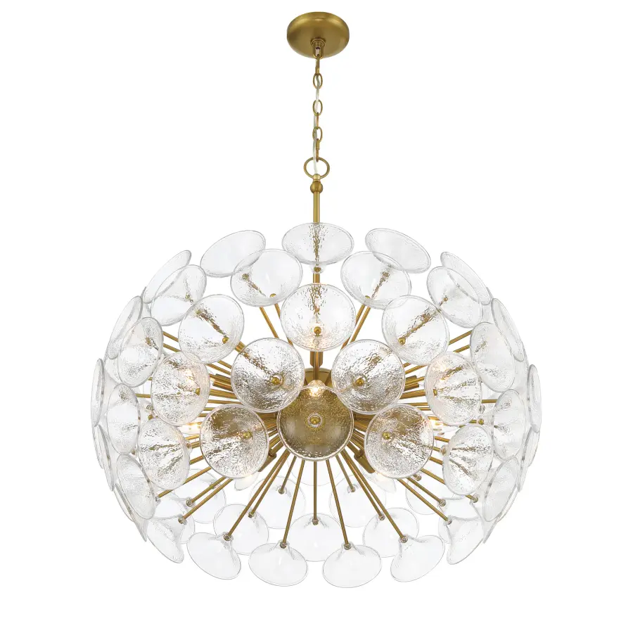 Winter 10 Light Chandelier in Soft Brass - Image 4