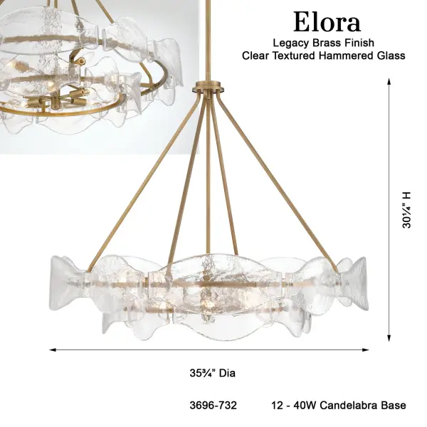Elora 35.75" 12-Light Pendant - Image 3