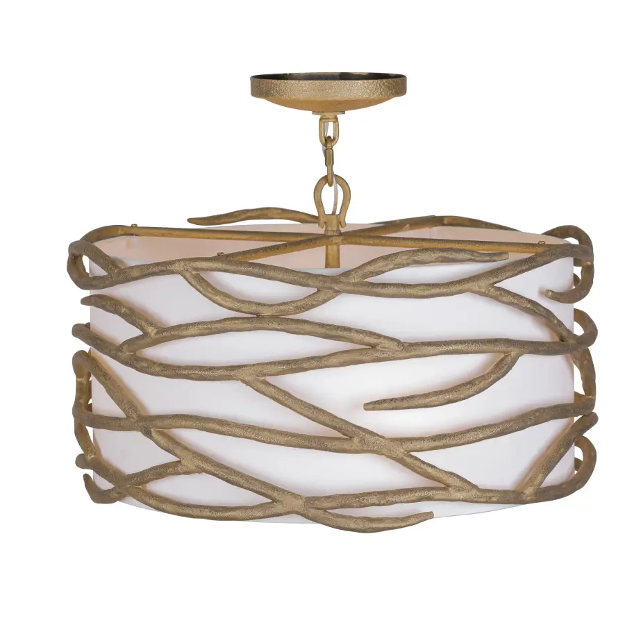 Branch Reality 4-Light Semi Flush Mount in Ashen Gold - Image 5
