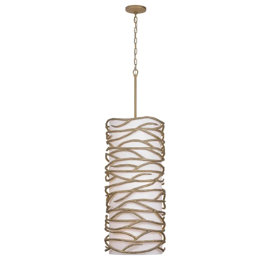 Branch Reality 9-Light Foyer Pendant in Ashen Gold - Image 3