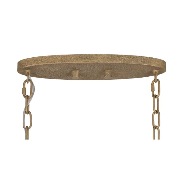 The Branch Reality brings sophisticated drama to large spaces with its 60-inch linear design and 10 candelabra lights. The Ashen Gold finish paired with white fabric shades creates a warm, inviting glow perfect for modern interiors. - alternate view
