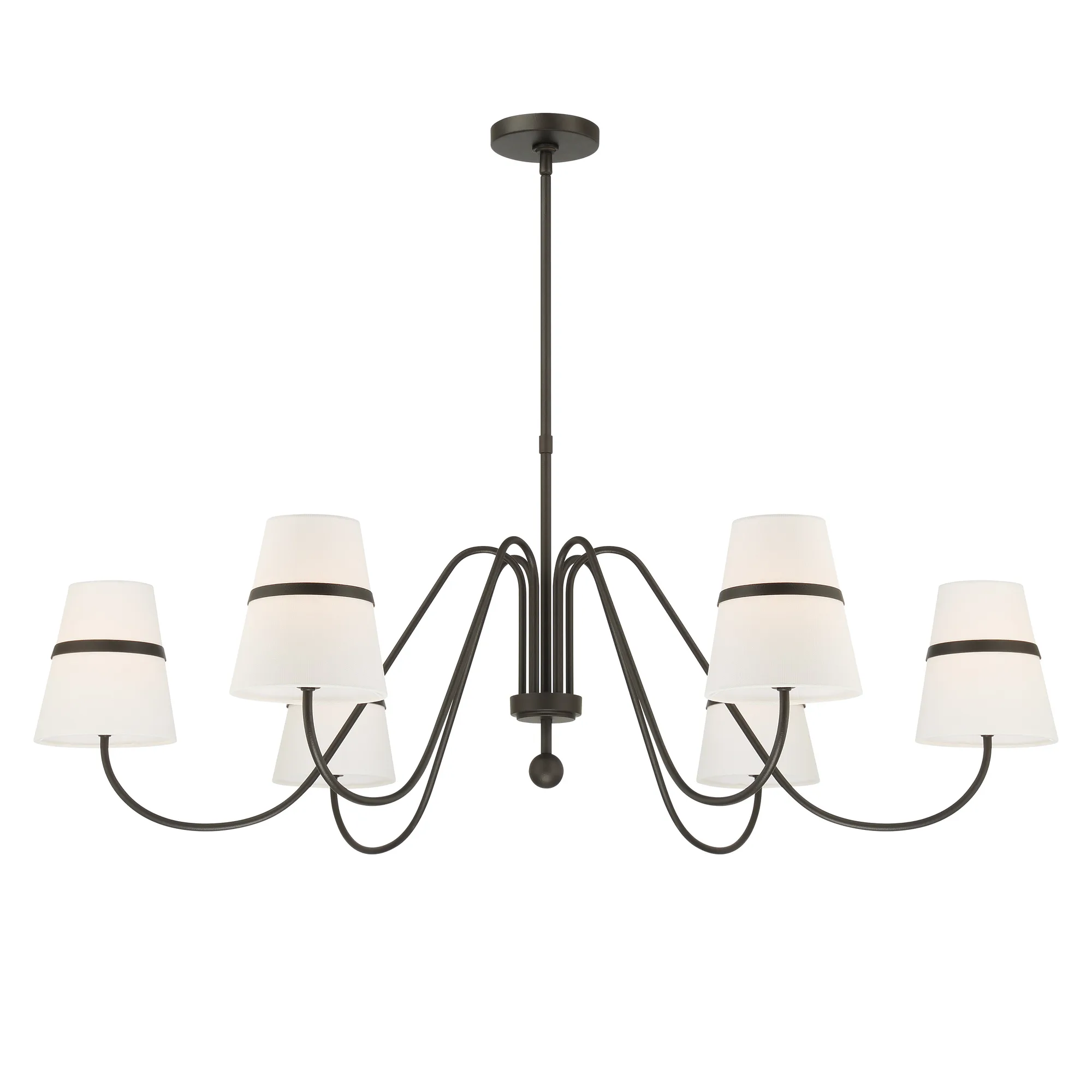 Althia 43.75" 6-Light Chandelier in Textured Dark Bronze